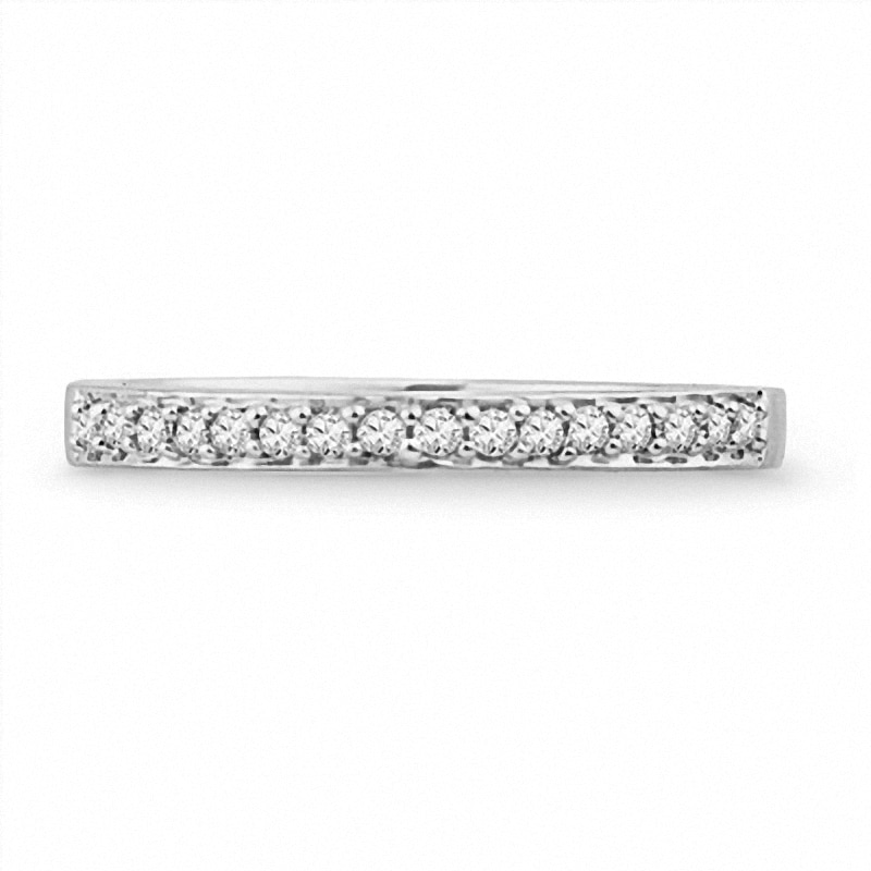 Main Image 2 of Previously Owned - 1/10 CT. T.W. Diamond Wedding Band in 10K White Gold