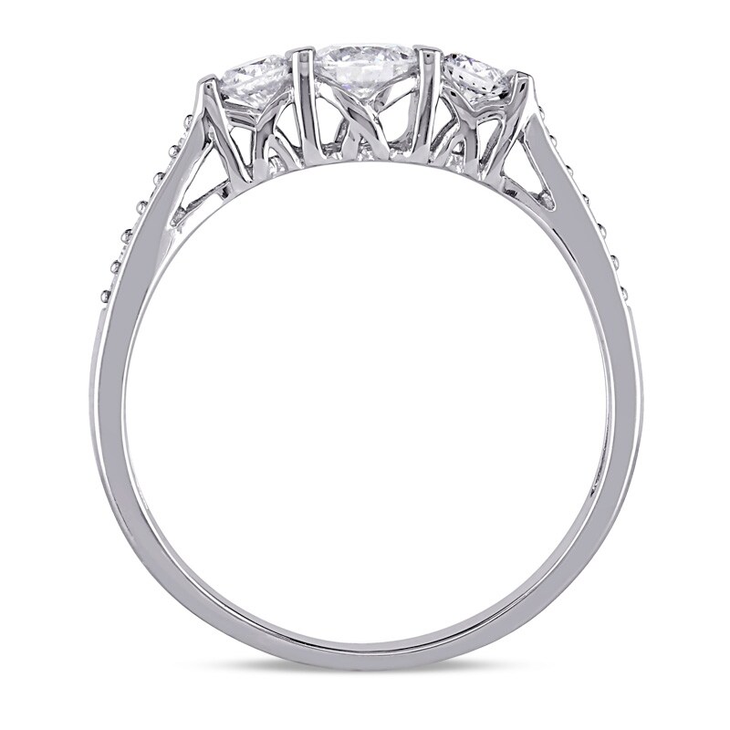 Previously Owned - 1/2 CT. T.W. Diamond Three Stone Ring in 10K White Gold