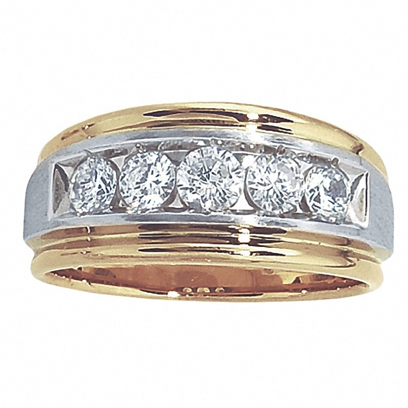 Main Image 1 of Previously Owned - 1 CT. T.W. Diamond Wedding Band in 14K Two-Tone Gold