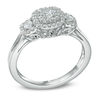 Thumbnail Image 1 of Previously Owned - 1/2 CT. T.W. Diamond Double Frame Three Stone Ring in 10K White Gold