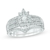 Thumbnail Image 1 of Previously Owned - 1 CT. T.W. Marquise Diamond Frame Bridal Set in 10K White Gold