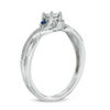 Thumbnail Image 2 of Previously Owned - Cherished Promise Collection™ Diamond Accent and Blue Sapphire Twist Ring in Sterling Silver