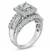 Thumbnail Image 1 of Previously Owned - 2-5/8 CT. T.W. Princess-Cut Diamond Frame Engagement Ring in 14K White Gold