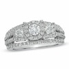 Thumbnail Image 1 of Previously Owned - 1-1/2 CT. T.W. Diamond Three Stone Multi-Row Ring in 14K White Gold