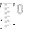 Thumbnail Image 1 of Previously Owned - 1/10 CT. T.W. Diamond Huggie Hoop Earrings in 10K White Gold