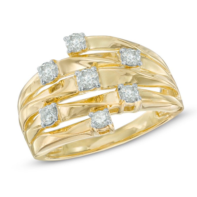 Previously Owned - 1/2 CT. T.W. Diamond Orbit Ring in 10K Gold