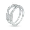 Thumbnail Image 2 of Previously Owned - 1/3 CT. T.W. Diamond Contour Twist Split Shank Solitaire Enhancer in 14K White Gold