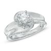 Previously Owned - 1 CT. T.W. Diamond Swirl Engagement Ring in 14K White Gold