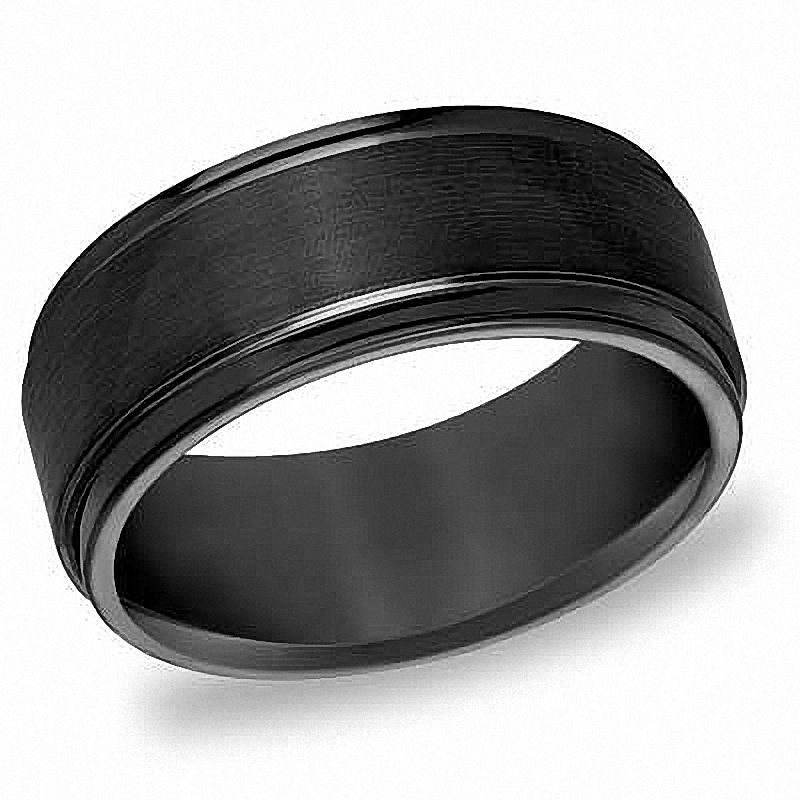 Previously Owned - Triton Men's 9.0mm Comfort Fit Black Tungsten Wedding Band