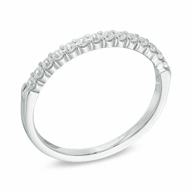 Main Image 2 of Previously Owned - 1/4 CT. T.W. Diamond Band in 14K White Gold (I/SI2)