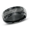 Thumbnail Image 0 of Previously Owned - Men's 8.0mm Grey Carbon Fiber Comfort Fit Black Titanium Wedding Band
