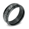 Thumbnail Image 1 of Previously Owned - Men's 8.0mm Grey Carbon Fiber Comfort Fit Black Titanium Wedding Band