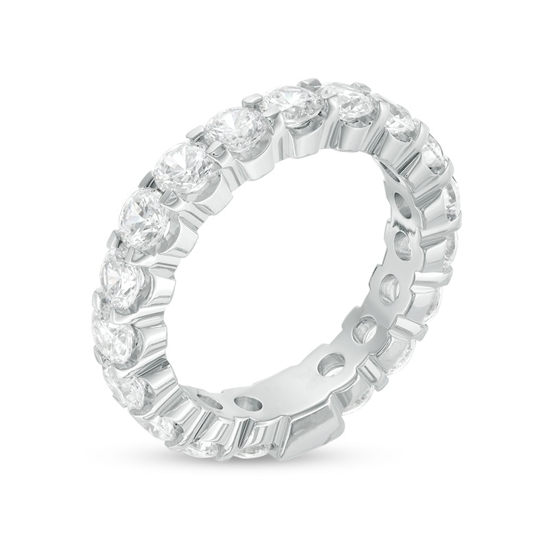 Main Image 2 of Previously Owned - 3 CT. T.W. Diamond Eternity Band in 14K White Gold - Size 7