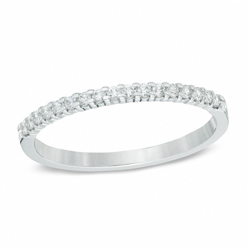 Previously Owned - 1/6 CT. T.W. Diamond Band in 14K White Gold
