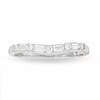 Thumbnail Image 1 of Previously Owned - 1/4 CT. T.W. Round and Baguette Diamond Solitaire Enhancer in 14K White Gold