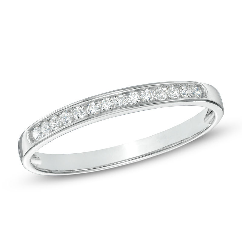 Previously Owned - 1/10 CT. T.W. Diamond Anniversary Band in 10K White Gold