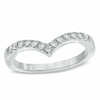 Thumbnail Image 0 of Previously Owned - 1/4 CT. T.W. Diamond Chevron Contour Anniversary Band in 10K White Gold