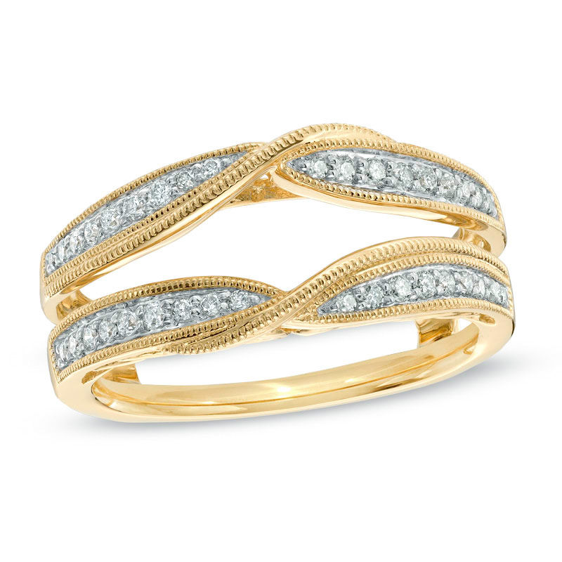 Main Image 1 of Previously Owned - 1/4 CT. T.W. Diamond Solitaire Enhancer in 14K Gold