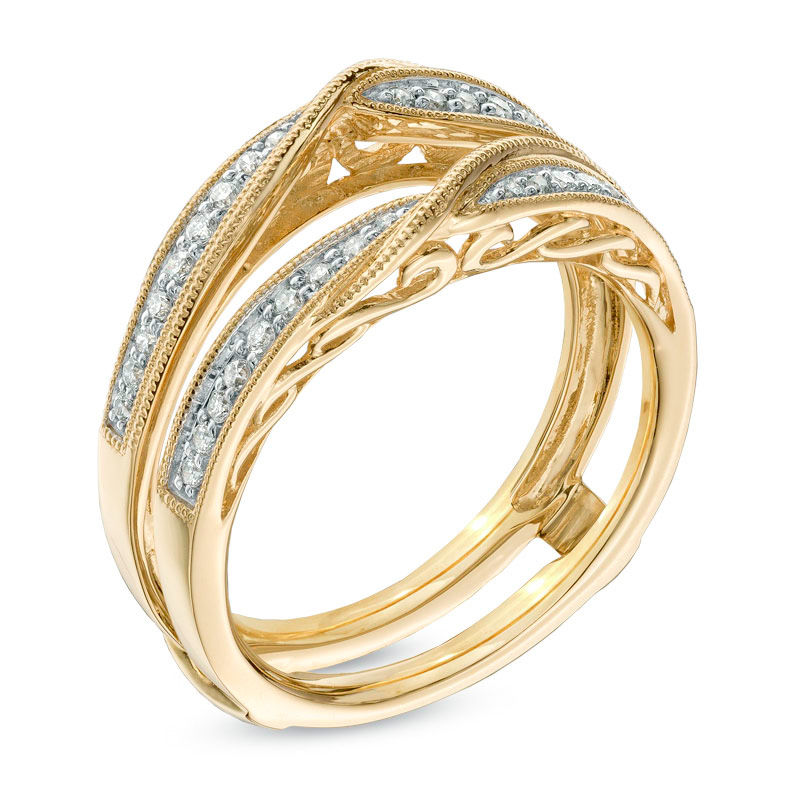 Main Image 2 of Previously Owned - 1/4 CT. T.W. Diamond Solitaire Enhancer in 14K Gold