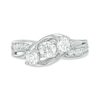 Thumbnail Image 5 of Previously Owned - 1 CT. T.W. Diamond Three Stone Slant Engagement Ring in 14K White Gold