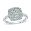 Thumbnail Image 0 of Previously Owned - 1/2 CT. T.W. Diamond Cushion Cluster Frame Ring in 10K White Gold