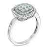 Thumbnail Image 1 of Previously Owned - 1/2 CT. T.W. Diamond Cushion Cluster Frame Ring in 10K White Gold