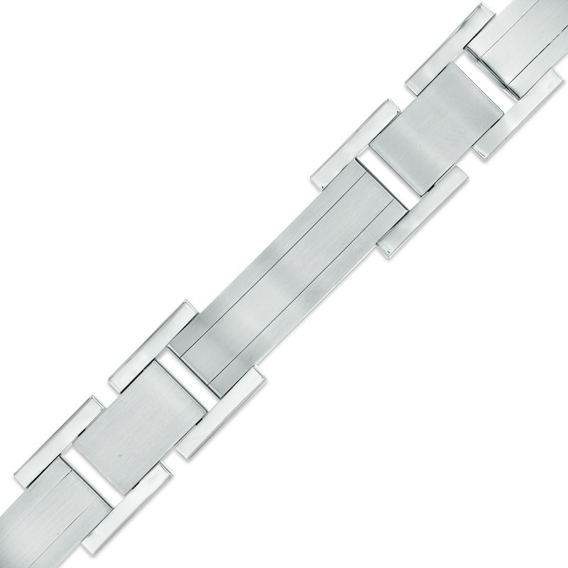 Previously Owned - Men's Carbon Fiber and Cable Link Bracelet in Two-Tone Stainless Steel - 8.5"