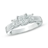 Thumbnail Image 0 of Previously Owned - 1 CT. T.W. Princess-Cut Diamond Three Stone Ring in 14K White Gold