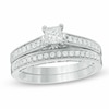 Thumbnail Image 0 of Previously Owned - 5/8 CT. T.W. Princess-Cut Diamond Bridal Set in 14K White Gold