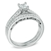 Thumbnail Image 1 of Previously Owned - 5/8 CT. T.W. Princess-Cut Diamond Bridal Set in 14K White Gold