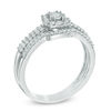 Thumbnail Image 1 of Previously Owned - 1/3 CT. T.W. Diamond Square Frame Bridal Set in 10K White Gold