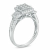 Thumbnail Image 2 of Previously Owned - 3/4 CT. T.W. Princess-Cut Composite Diamond Three Stone Engagement Ring in 10K White Gold