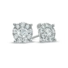 Thumbnail Image 1 of Previously Owned - 1 CT. T.W. Diamond Frame Stud Earrings in 14K White Gold