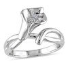 Thumbnail Image 1 of Previously Owned - Diamond Accent Calla Lily Ring in Sterling Silver