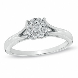Previously Owned - 1/4 CT. T.W. Composite Diamond Engagement Ring in 10K White Gold