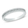 Thumbnail Image 0 of Previously Owned - 1/4 CT. T.W. Diamond Double Row Anniversary Band in 14K White Gold