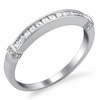 Thumbnail Image 1 of Previously Owned - 1/3 CT. T.W. Princess-Cut Diamond Channel Set Wedding Band in 14K White Gold