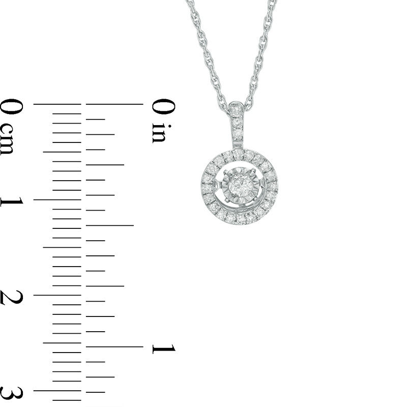 Main Image 2 of Previously Owned - 1/8 CT. T.W. Diamond Frame Pendant in Sterling Silver
