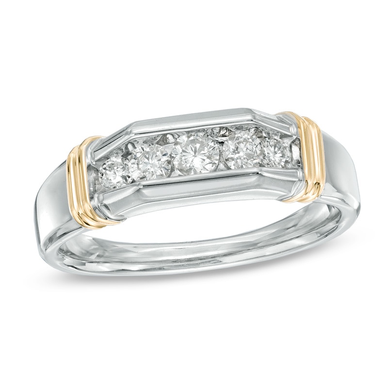 Main Image 1 of Previously Owned - 1/2 CT. T.W. Diamond Ring in 10K Two-Tone Gold