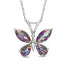 Thumbnail Image 0 of Previously Owned - Mystic Fire® Topaz Butterfly Pendant in Sterling Silver