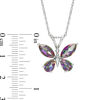 Thumbnail Image 1 of Previously Owned - Mystic Fire® Topaz Butterfly Pendant in Sterling Silver