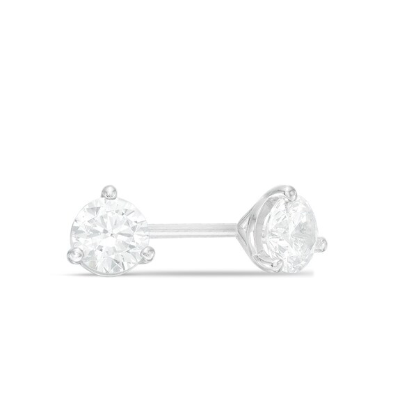 Previously Owned - 1/2 CT. T.W. Diamond Solitaire Stud Earrings in 14K White Gold (I/I2) Previously Owned - 1/2 CT. T.W. Diamond Solitaire Stud Earrings in 14K White Gold (I/I2)