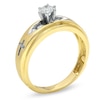 Thumbnail Image 2 of Previously Owned - 1/4 CT. T.W. Diamond Cross Engagement Ring in 14K Gold