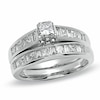 Thumbnail Image 1 of Previously Owned - 1-1/2 CT. T.W. Princess-Cut Diamond Bridal Set in 14K White Gold
