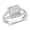 Thumbnail Image 0 of Previously Owned - 1 CT. T.W. Quad Princess-Cut Diamond Frame Ring in 14K White Gold