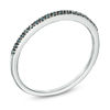 Thumbnail Image 2 of Previously Owned - Enhanced Blue Diamond Accent Band in 14K White Gold