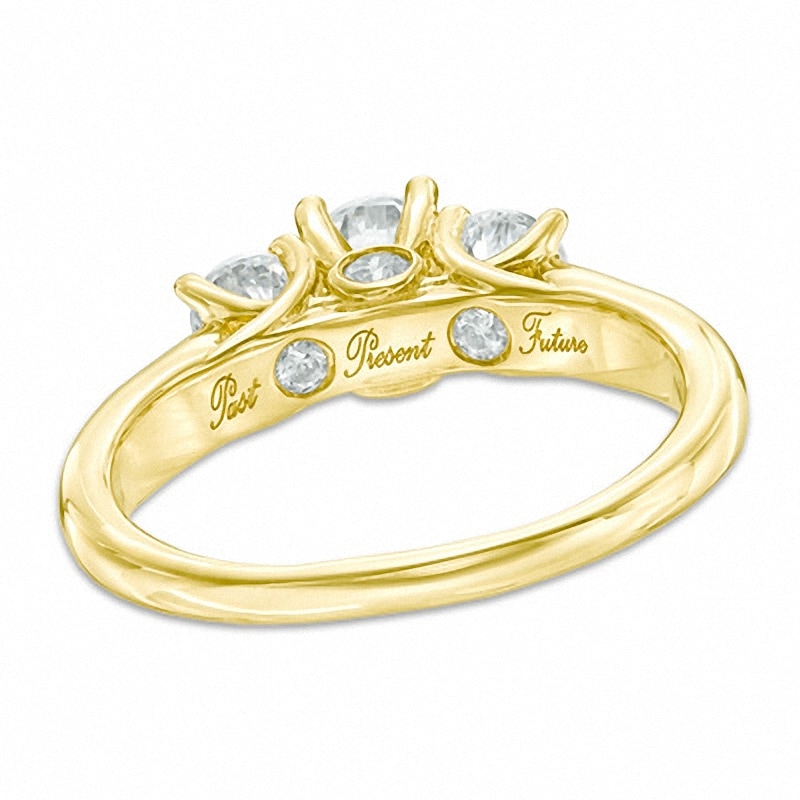 Previously Owned - 1 CT. T.W. Diamond Past Present Future® Engagement Ring in 14K Gold (I/I2)
