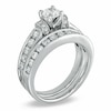 Thumbnail Image 2 of Previously Owned - Celebration Ideal 1-1/2 CT. T.W. Diamond Bridal Set in 14K White Gold (J/I1)