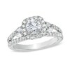 Thumbnail Image 1 of Previously Owned - Celebration Ideal 1-5/8 CT. T.W. Diamond Three Stone Engagement Ring in 14K White Gold