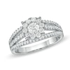 Thumbnail Image 0 of Previously Owned - 1 CT. T.W. Diamond Three Row Split Shank Engagement Ring in 14K White Gold